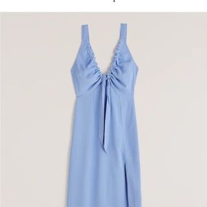 Abercrombie Cinched Neck Slip Midi Dress